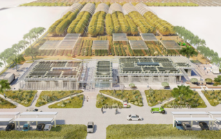 The Parasol Agricultural Center master plan _ view from North